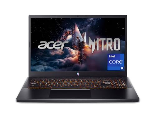Acer Nitro V 15 (ANV15-52-99WW) Gaming Laptop, 15,6' FHD IPS 180Hz Display, Intel Core i9-13900H, 32 GB RAM, 1 TB GB SSD, NVIDIA GeForce RTX 5060, Windows 11, QWERTZ Tastatur, schwarz