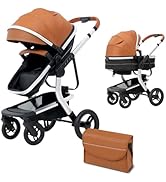 Grafken Twin Stroller Front & Rear Seats - High-View Eggshell Design, Foldable, One-Key Storage, For Twins & Siblings