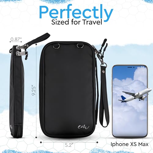 Family Passport Holder for Travel - RFID Blocker - AirTag Compatible - Multiple Passport Holder for 5 - Porta Pasaporte Familiar - Travel Document Holder3