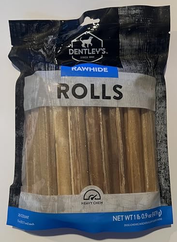 Dentley Extra Tough 5 Rawhide Rolls Dog Chew - 20 Count