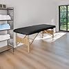 Saloniture Basic Portable Folding Massage Table - Black