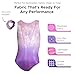 Destira Empress Leotard for Girls - Lilac Purple Hologram Fabric with Crystal Embellishments for Gymnastics and Dance Child M (8)