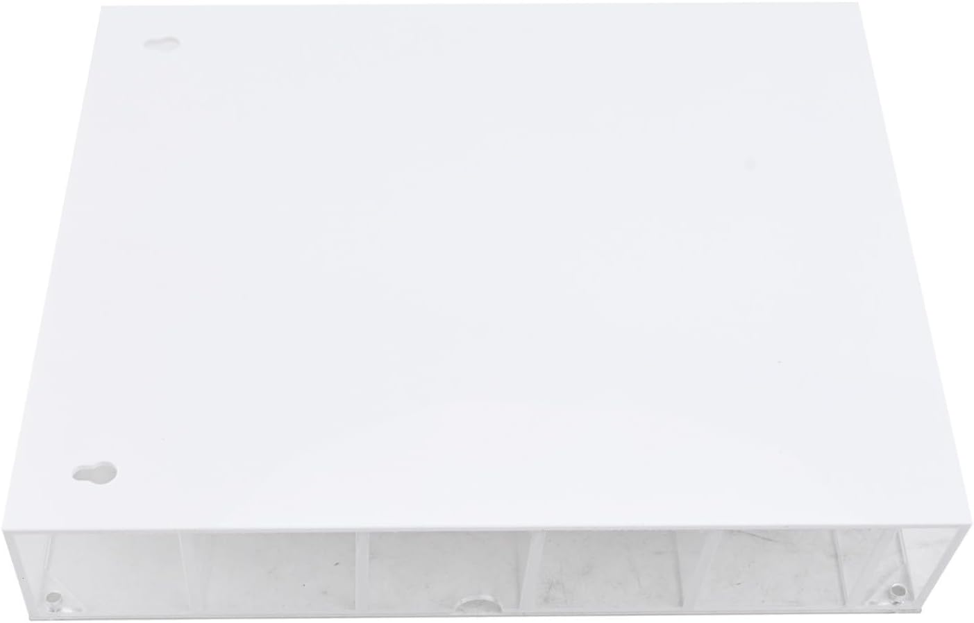 Acrylic Round Coin Display Case, Transparent Challenge Coin Holder for 40mm & Badges, Wall Mount Medal Collection Showcase Cabinet with Removable Shelf(White bottom)