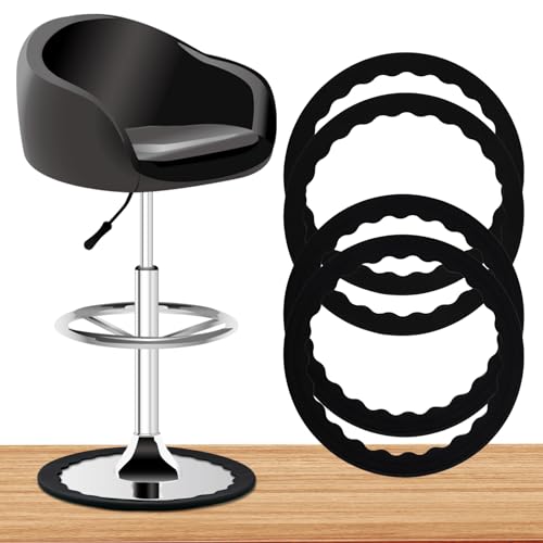 4pcs Anneau de Protection des Pieds de Tabouret de Bar pour 36,83 à 41,91cm Base Ronde, Silicone Protecteur Sol Tabouret Bar Protecteur de Sol pour Pied de Chaise pour...