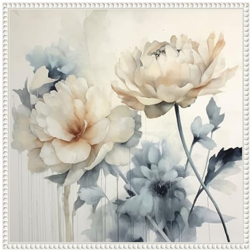 Amanti Art Framed Canvas Wall Art 22x22 Blooms of Inspiration