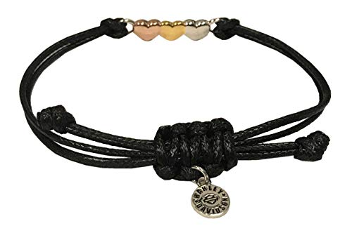 Harley-Davidson Women's Multi-Colored B&S Hearts Wax Cord Bracelet HDB04142