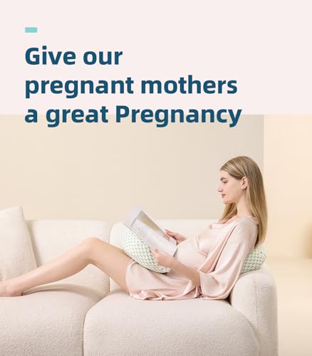 Oternal Cuscino Per Gravidanza Per Donne Incinte, Comodo Cuscino Premaman Per Chi Dorme Di Lato, Supporta Schiena, Pancia, Fianchi E Gambe, Con Fodera Rimovibile E Regolabile (Verde, Plus) - 7