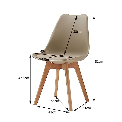 Miniatura 4 de Benyled Juego De Comedor Mesa Rectángulo Con 4 Sillas Para El Hogar, La Oficina Y El Café Marrón Zdcz
