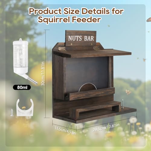 Squirrel Feeders for Outside, Extra Large Nut Bar Squirrel Feeder by WHEARTED - Image 4
