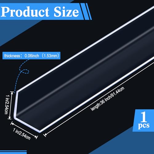 Image of Sasylvia 1 Pcs Wall Corner Protector Guards, Avoid Scratching Scuffs, Vinyl Corner Trim Molding, Easy Install & Cleaning for Door Countertop Furniture Cabinet Protection (1 x 36 Inches,Clear)