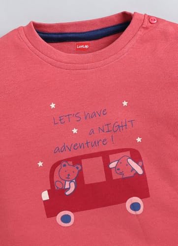 Image of LuvLap Baby Boys Regular Fit 100% Cotton Full Sleeves Boys T-Shirt Set Pack of 4