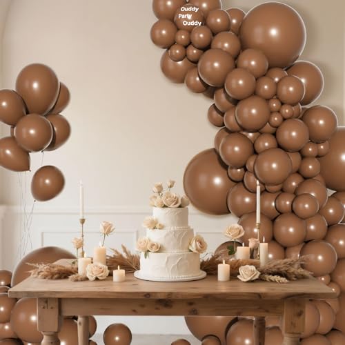 Image of Ouddy Party 129Pcs Brown Balloon Arch Garland Kit in 18 12 10 5 Inch