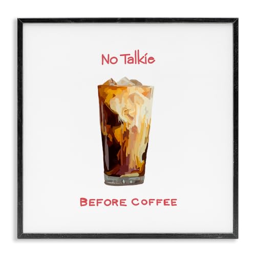 'No Talkie Before Coffee Casual Kitchen Milk'| Framed Giclee Art