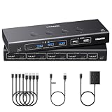 UGREEN HDMI KVM Switch 4 Computers Share 1 Monitor, 4K@60Hz, 6 USB Ports
