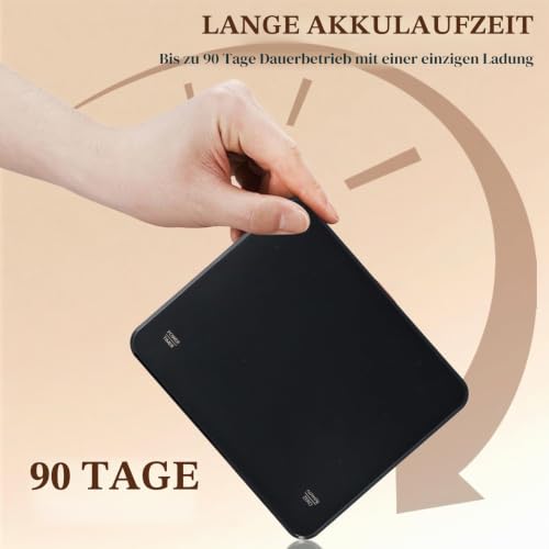 Foto von Digitale Küchenwaage, Kaffee Espresso Waage mit Silikon Pad, Tara-Funktion, 0,1g Genau, Max. Gewicht 3 kg, Kaffeewaage mit Timer, Feinwaage Küche Wiederaufladbare