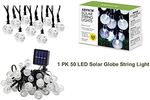 raxter Solar String Lights 22Ft 50 LED Outdoor Garden Solar Lights Waterproof LED Fairy Chrystal Ball Decorative Lighting for Home Garden - Image 3
