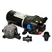 FloJet 04325143A Heavy Duty Automatic Deck Washdown Pump, 4.5 GPM, 40 PSI, 12 Volt, 6 Amp , Black