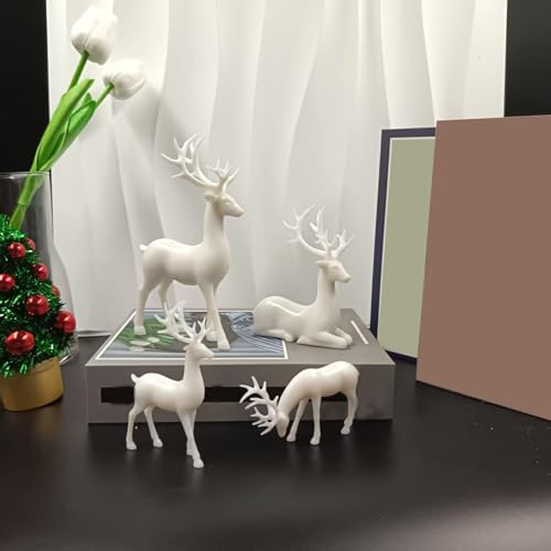 Kashyke 2 Stücks Weihnachtsdeko Rentier Figure Hirsch Elch Statuen...