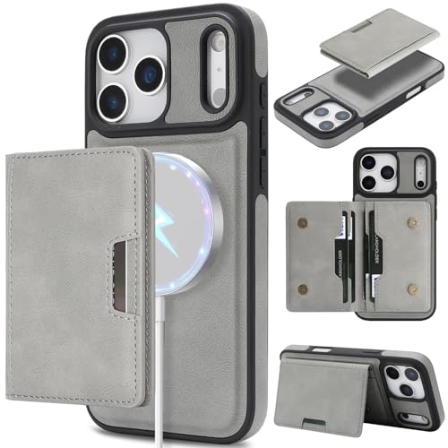 ALANTOP iPhone 17 Pro pP[X MagSafeΉ 2in1  z^ RFIDubLO }OlbgJ[hz_[ X^h@\ ϏՌ jp X}z p P[X