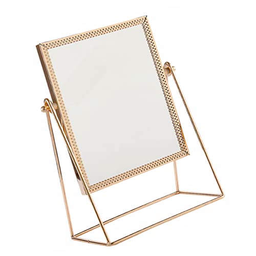 Abaodam 1Pc Espelho De Maquilhagem Para Mesa Espelho De Mesa Espelho Cosmético De Metal Espelho Cosm
