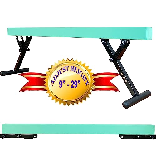 MARFULA Adjustable Balance Beam 8 ft Gymnastic Beam Adjustable Height for Kids and Teenage of All Gymnastic Levels, Gymnastic Training Beam Gymnastic Equipment for Athlete Home and Gym Club Use
