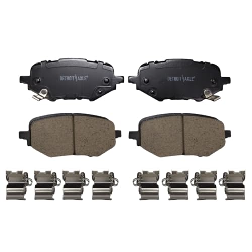 Image of Detroit Axle - Brake Pads for 2017-2021 Honda Clarity 2023-2025 Honda HR-V, Ceramic Brake Pads with Hardware Front and Rear Replacement