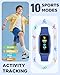 BIGGERFIVE Vigor 3 Kids Fitness Tracker Watch, AMOLED Screen, No App No Phone Needed, 3ATM Waterproof, Heart Rate and Sleep Monitor, Pedometer Watch, Sports Step Counter for Boys Girls Ages 5-15, Blue