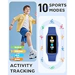 BIGGERFIVE Vigor 3 Kids Fitness Tracker Watch, AMOLED Screen, No App No Phone Needed, 3ATM Waterproof, Heart Rate and Sleep Monitor, Pedometer Watch, Sports Step Counter for Boys Girls Ages 5-15, Blue - Image 4