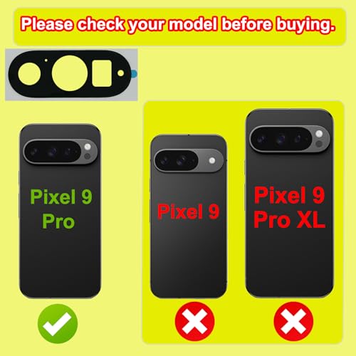 For Pixel 9 Pro Back Rear Camera Lens Glass Replacement for Google Pixel 9 Pro Rear Camera Glass with Pre-Installed Adhesive and Reparing Toolkits by Anglepingping - Used condition - Image 2
