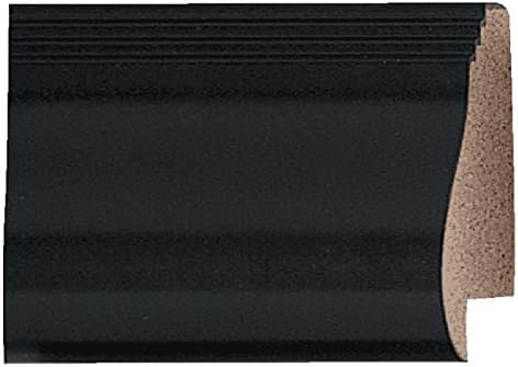 CountryArtHouse Picture Frame Moulding (Wood) 18ft Bundle - Contemporary Black Finish - 1.5" Width - 1/2" Rabbet Depth