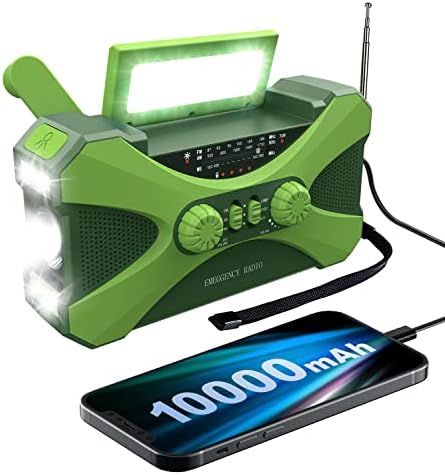 Solar Powered Weather Radio Phone Charger Emergency                             