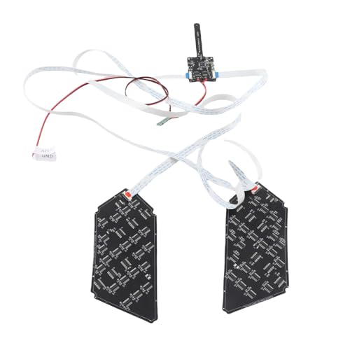 FTVOGUE Écran LED pour Sac à Dos, Yeux LED Programmables avec Alimentation DC 12 V pour Sacs à Dos, Chemises, Gilets, Voitures, Motos, Prend en Charge Les Images Texte GIF Via l'application SPOTLED