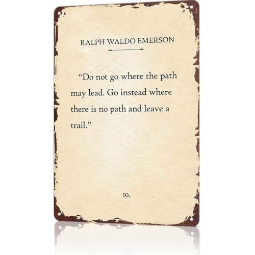 Inspirational Emerson Quote Aluminum Metal Sign 8x12 Inch, Funny Themed