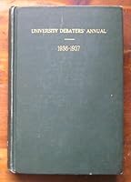 University Debaters' Annual 1936-1937. B004PUZOO8 Book Cover