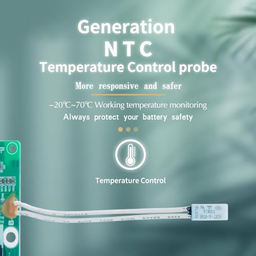 Bisida 16S BMS 51.2V 120A Lifepo4 Battery Management System Protection Board with Balance and NTC,Ten Functional protections, Common Port for Solar Energy Storage System - Thumbnail 4