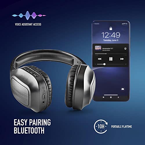 Ngs Artica Wrath Black - Cuffie Sovraurali Senza Fili, Compatibili Con La Tecnologia Bluetooth, Microfono Incorporato, Batteria 10 Ore, Colore Nero - 2