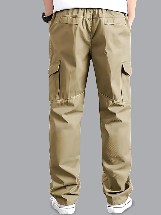 Image of FABRIPPLE Men's Olive Green Cargo Pants | Relaxed Fit Utility Trousers | Multi Pocket Casual Wear | Stylish Streetwear Bottomwear for Men