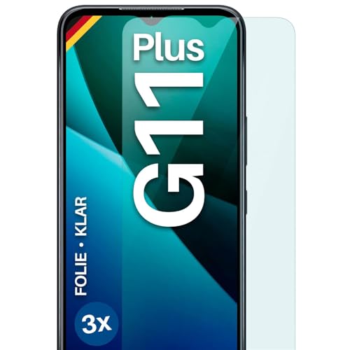 moex für Nokia G11 Plus Schutzfolie Bildschirmschutz Folie Ultra-klar HD 0,2 mm kompatibel mit jeder Hülle, Anbringen ohne Blasen, Handyfolie Extra Kratzfest, FlexProtect 3 Stück