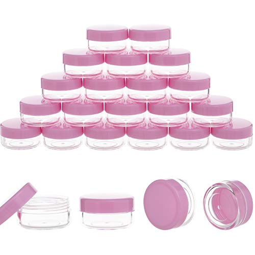 10 Gram Containers with Lids, Sample Containers, 40 Pack BPA Free Pink
