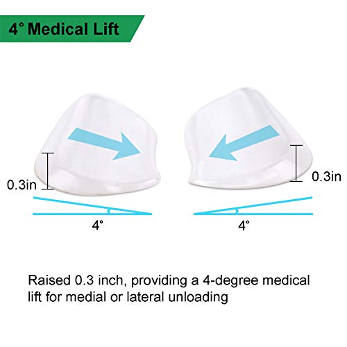Wonderwin 5 Pairs Medial & Lateral Heel Wedge Silicone Insoles - Corrective Adhesive Shoe Inserts For Foot Alignment thumb #2
