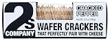 2's Company Cracked Pepper Wafer Cracker for Cheese, 3.5 Oz