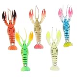 Kisangel 5個人工釣りルアー 携帯用スイムベイト 再利用可能な 人工の釣り餌 製 耐久性 餌 フィッシングベイト 釣り道具 ザリガニルアー対応