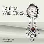 Howard Miller Paulina Wall Clock, Gray Finishes with Golden Pendulum & Quartz Movement, Classic Round White Dial with Roman Numeral Perfect for Home Decor, Living Room & Office Wall Mount - Image 3