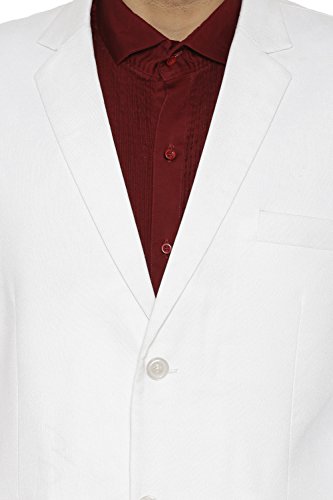 Image of WINTAGE Men's Linen Tailored Fit Solid Evening /Casual Blazer Coat Jacket : Black