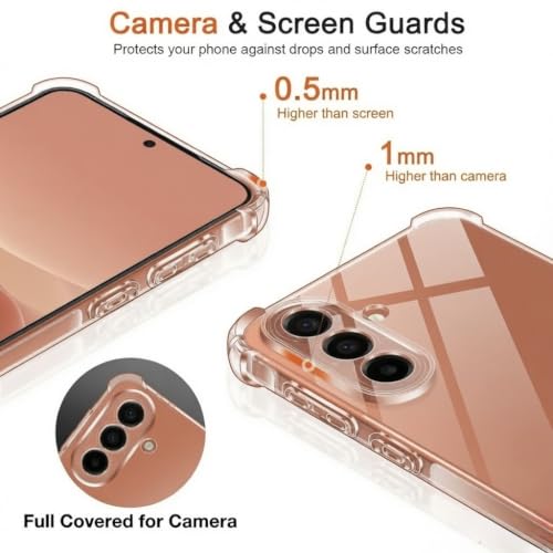 Image of Lustree Case for Samsung Galaxy M36 /F36 Black | Transparent Clear TPU, 4 Corner Air Cushion Protection, Camera Protection, Slim & Stylus Compatible With Samsung M36 / F36