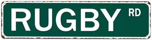 Stationery Vintage Retro Sport Rugby Metal Street Road Sign - 40cm
