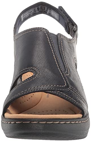 Clarks Merliah Style Heeled Sandal, Navy Leather, 11 Medium #TOP1