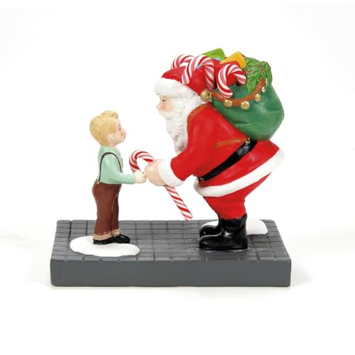 Department 56 6013403 Christmas In The City Village Accessories Sharing The Sweetness Santa Figurine- Hand Crafted Porcelain Mini Figurines Christmas Village Home Decor Collection thumb #2