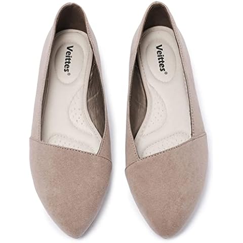 Ataiwee Damen-Flats - Bequeme Klassische Braun Ballerinas Cover