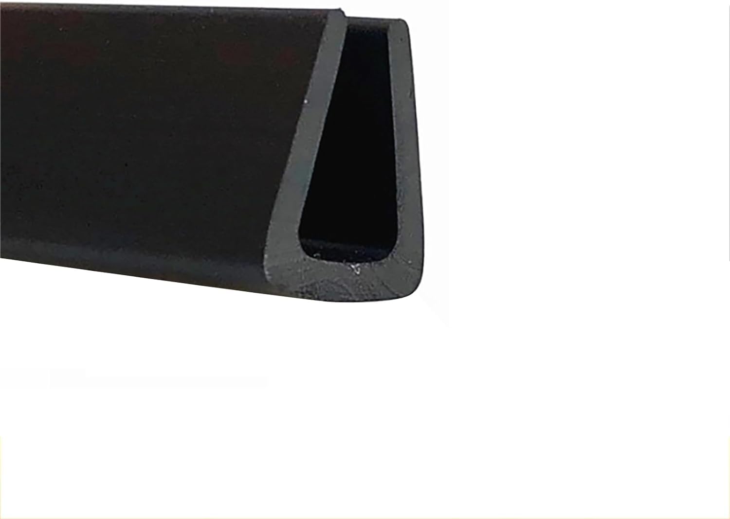 Joint en U caoutchouc noir de 12x12mm pour protection de bord de tôle et étanchéité plane